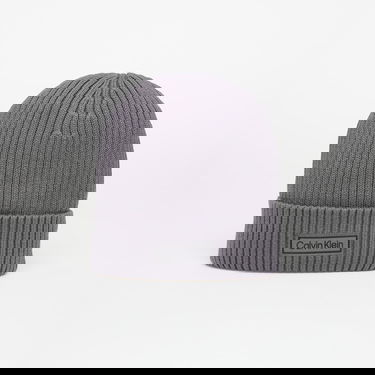 Beanie CALVIN KLEIN Patch Chunky Rib Cotton Hat Siva | LV04D8053G PCX, 0