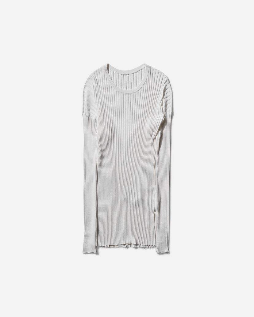Pleteni pulover Maison Margiela Loose Rib Knit Sweater Bela | SH2HL0020 102