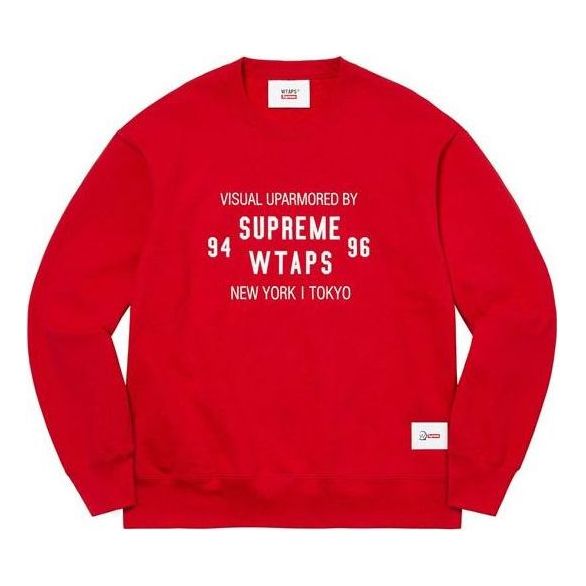 Pleteni pulover Supreme Supreme x WTAPS Crewneck Sweatshirt Rdeča | SUP-FW21-339