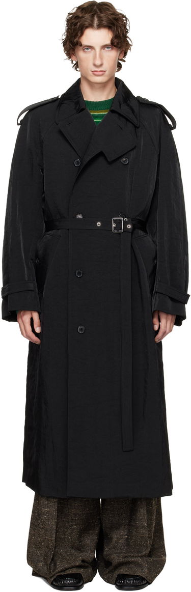 Trenčkot JW Anderson JW Anderson Double-Breasted Trench Coat Črna | CO0338-PG1818, 0