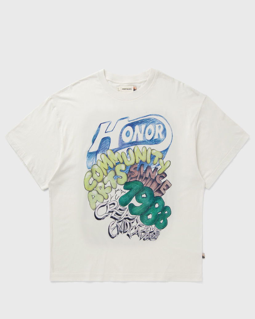 Majica Honor The Gift Community Arts Creative T-Shirt Bela | HTG250343-BONE
