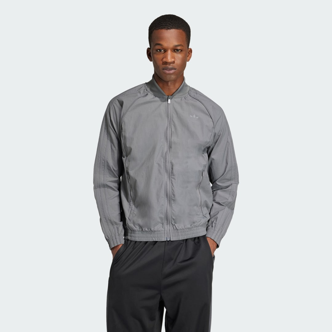 Bomber jakna adidas Performance Woven Track Top Siva | IZ2112, 0