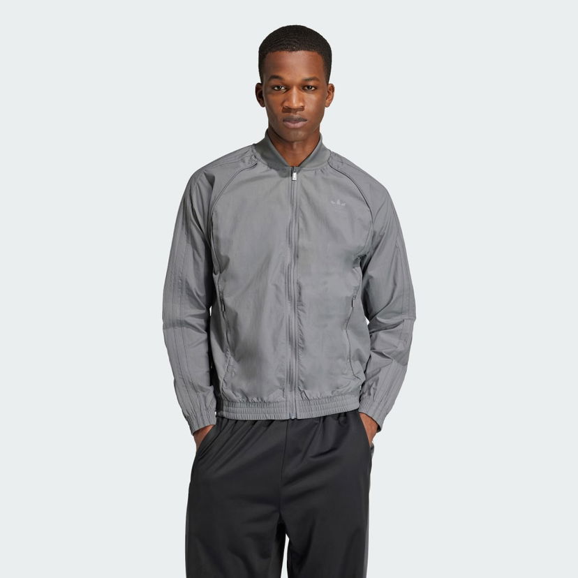 Bomber jakna adidas Performance Woven Track Top Siva | IZ2112