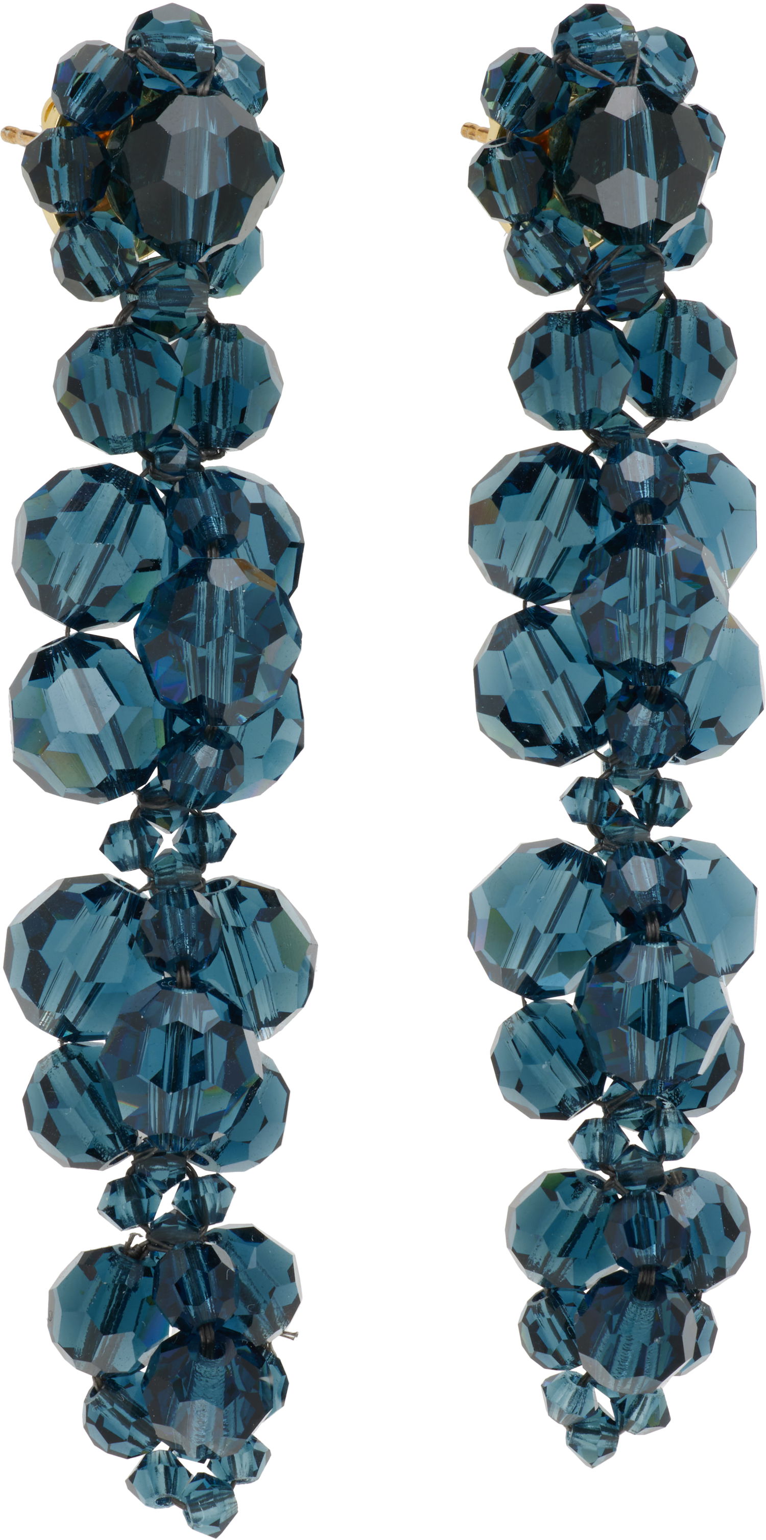 Uhani Simone Rocha Simone Rocha Cluster Drip Crystal Earrings Modra | ERG546 0903, 1
