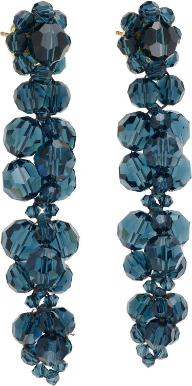 Uhani Simone Rocha Simone Rocha Cluster Drip Crystal Earrings Modra | ERG546 0903, 1