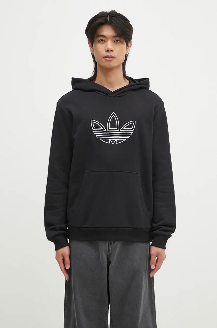 Pulover adidas Originals Originals Outline Hoodie Črna | JJ1506