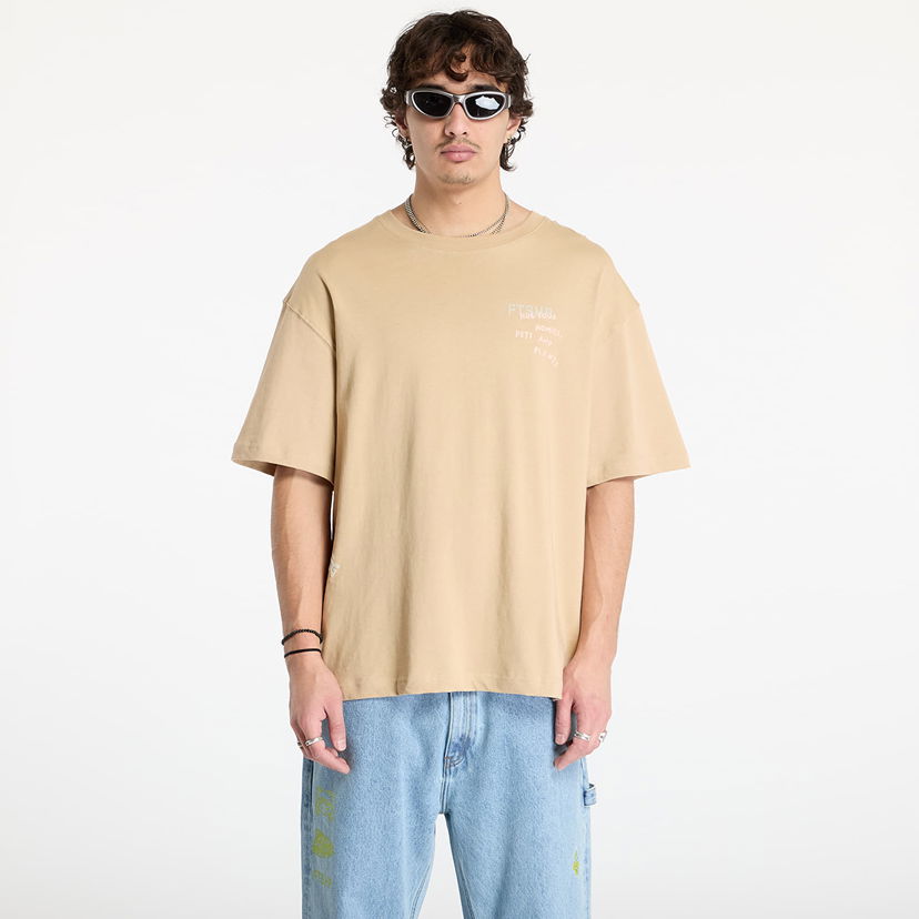 Majica Footshop Spiritual Gangster Graphic Print T-Shirt Bež | FTSHP_387