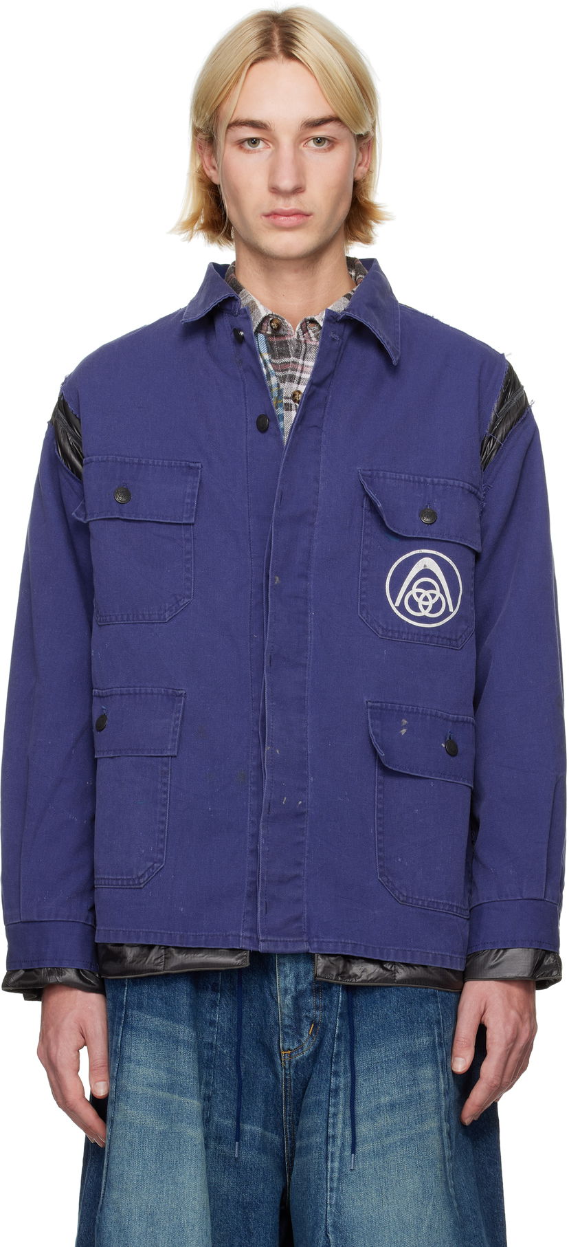 Jakna Needles Covered Jacket Modra | PU340