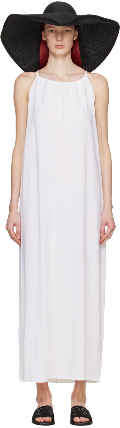 Obleke Max Mara Max Mara Garda Midi Dress Bela | 2416621029600