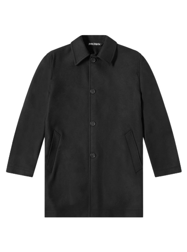 Plašči Palm Angels Back Logo Classic Coat Črna | PMEA187C99FAB0011001