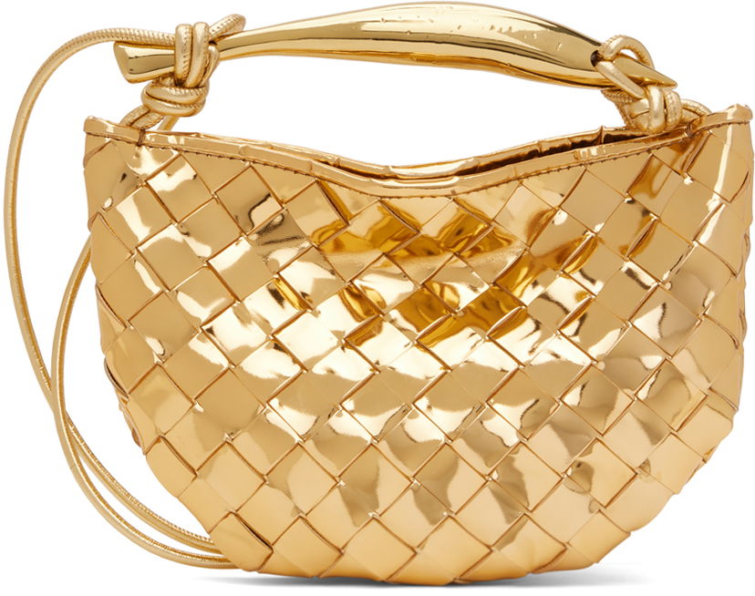 Torba za čez ramo Bottega Veneta Mini Sardine Bag Kovinski | 744267 V3QM2