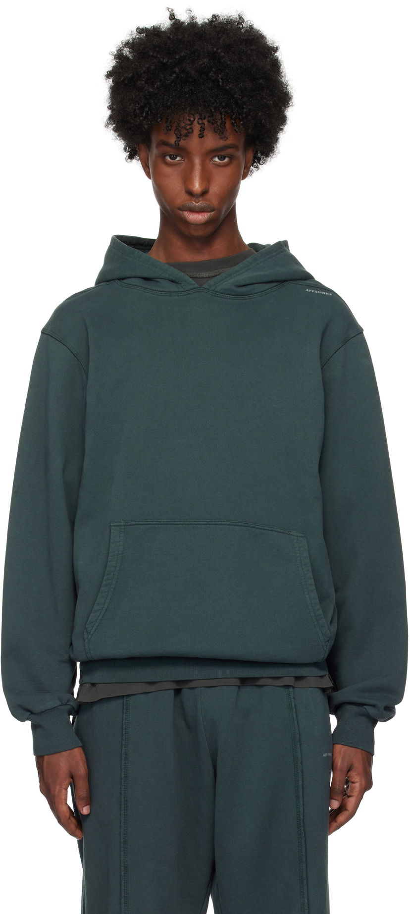 Pulover AFFXWRKS WRKS Hoodie Zelena | FW24HO01V1
