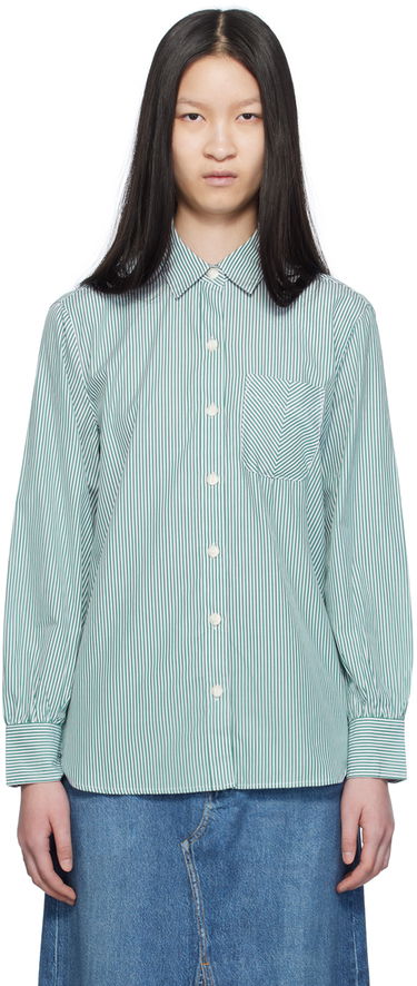 Srajce rag & bone Rag & Bone Maxine Striped Shirt Zelena | WAW23SA041ZE41, 0