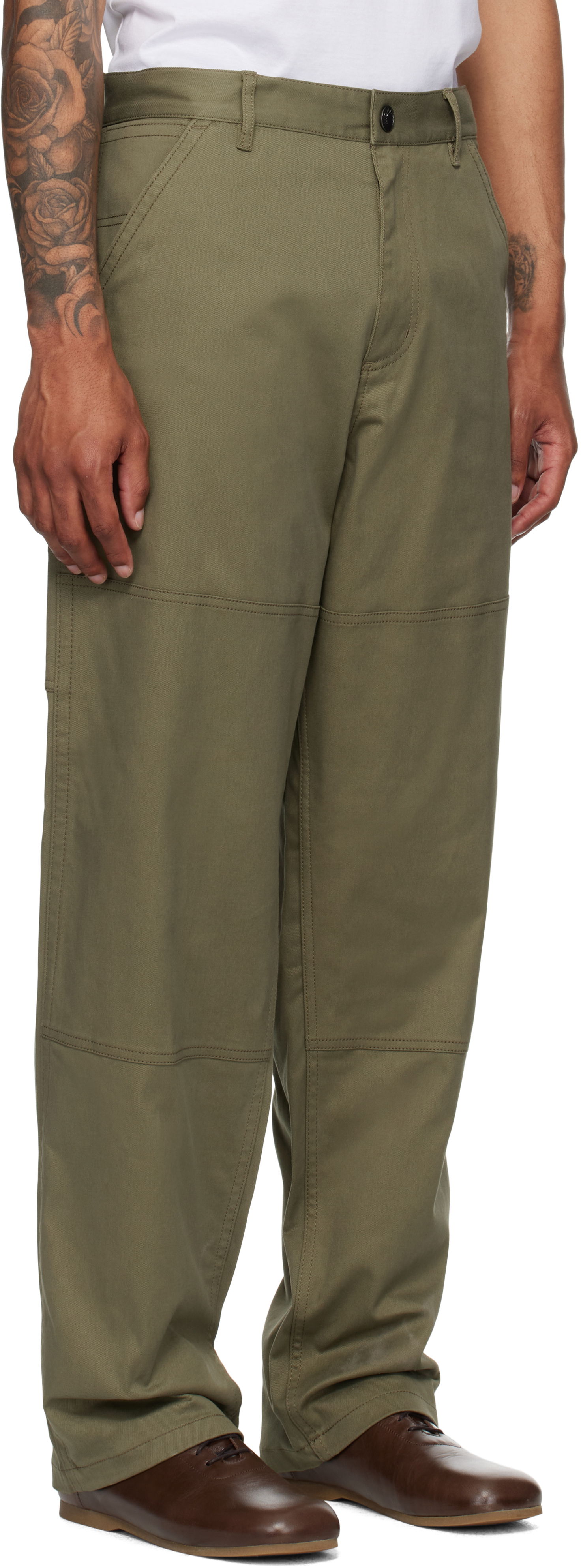 Hlače Moncler Moncler Gabardine Trousers Zelena | K20912A00003598R1, 1