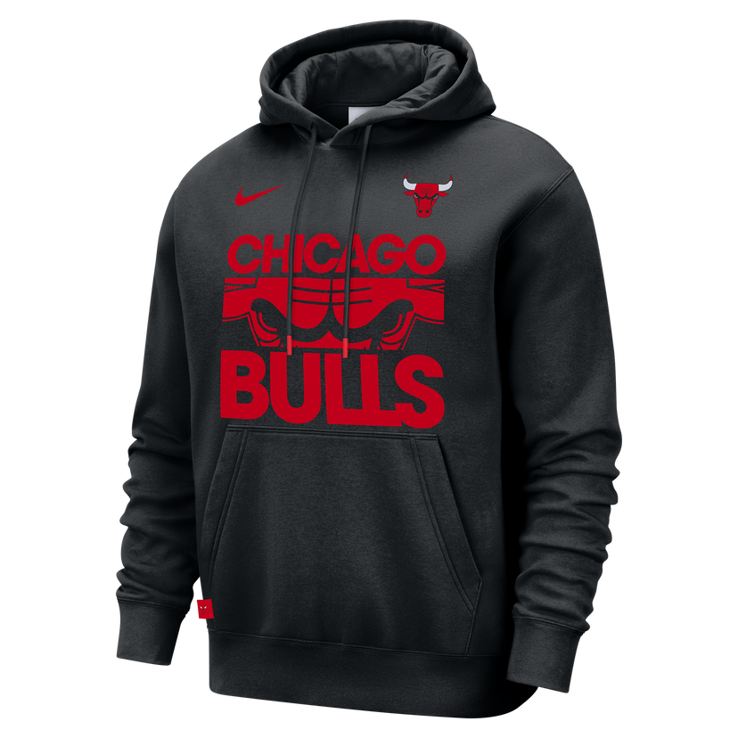 Pulover Nike NBA Chicago Bulls Club Courtside Hoodie Črna | FZ7687-010