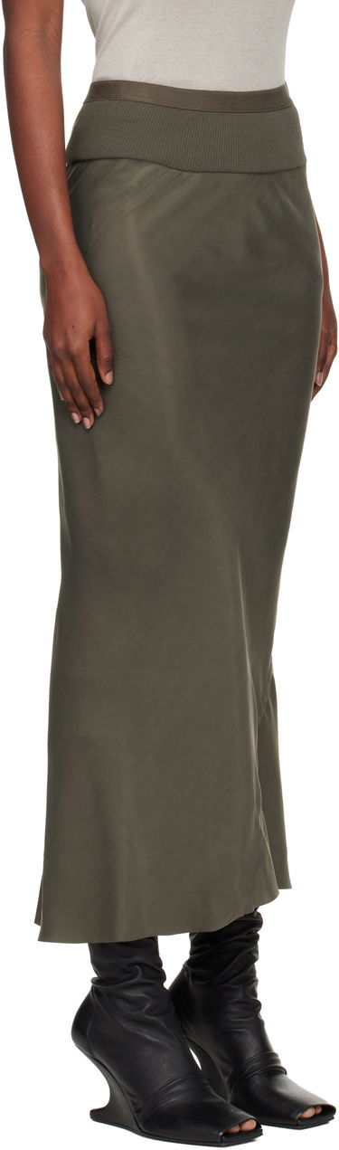 Krila Rick Owens Concordians Calf Bias Midi Skirt Zelena | RP02E4334 HSCH, 1