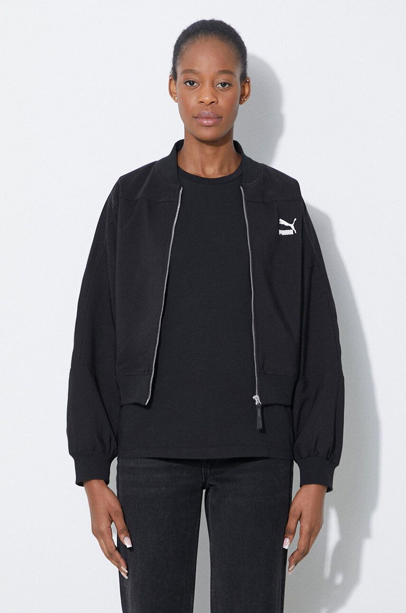 Bomber jakna Puma Shiny Bomber Jacket Črna | 623696