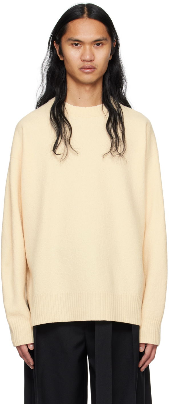 Pleteni pulover Jil Sander Oversized Sweater Bela | J21GP0003_J14603