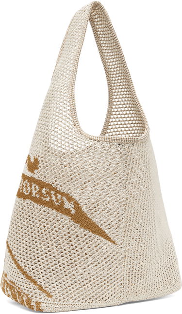 Torba za čez ramo Burberry Burberry EKD Large Crochet Tote Bež | 8109369, 2