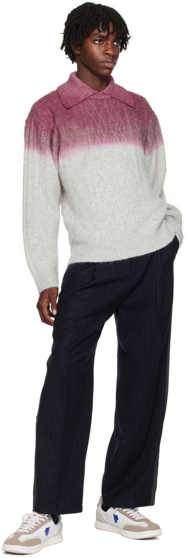 Pleteni pulover ADER ERROR Gradient Cable Knit Sweater Lila | BMADFWKT0101GR, 3