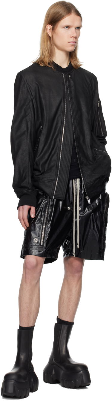 Bomber jakna Rick Owens Rick Owens Hollywood Classic Flight Leather Jacket Črna | RU01E5778 LBA, 3