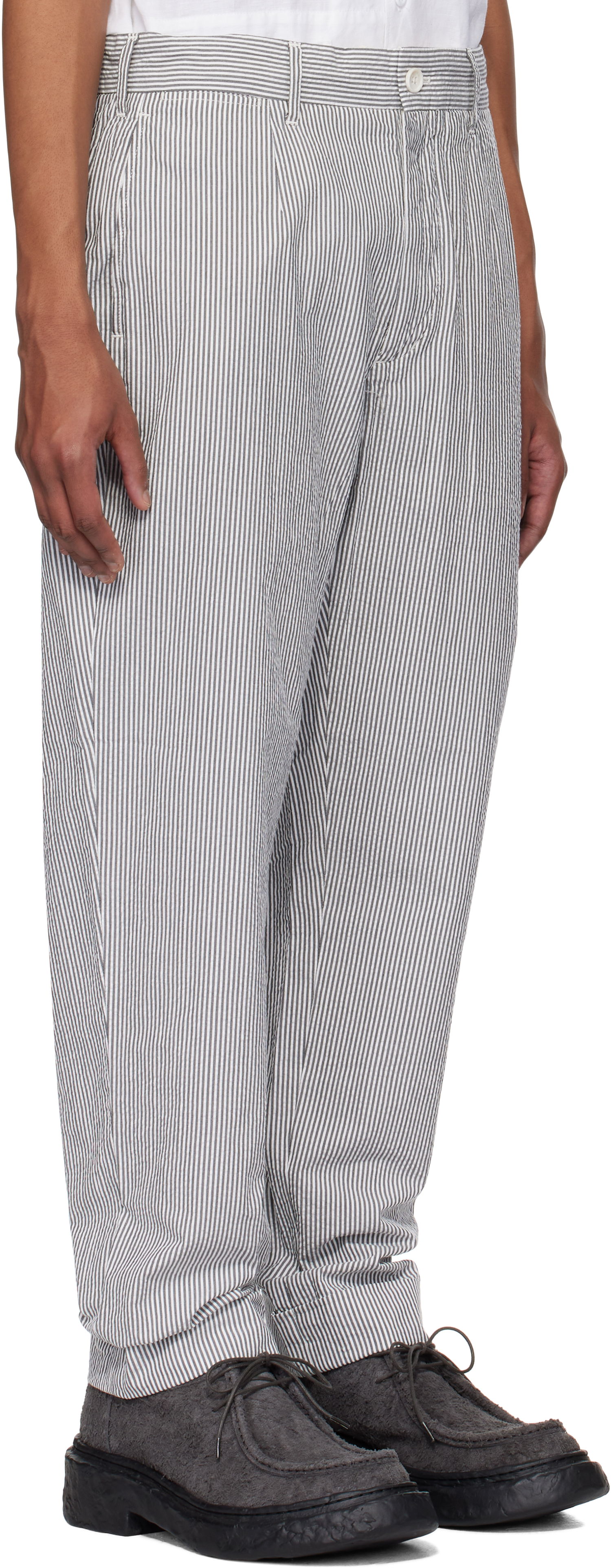Hlače Engineered Garments Engineered Garments Andover Striped Trousers Bela | 25S1F001, 1
