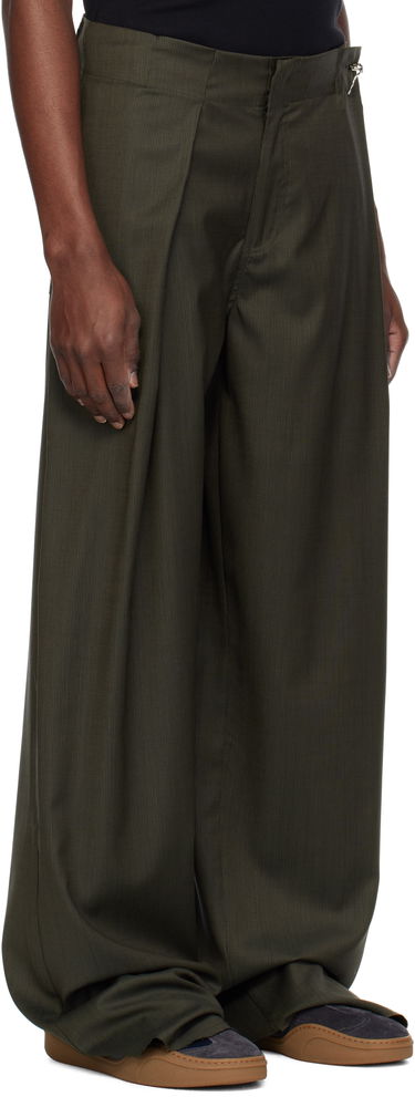 Hlače Serapis Serapis Jewel Rudder Wide-Leg Trousers Zelena | SS25_RP_1, 1