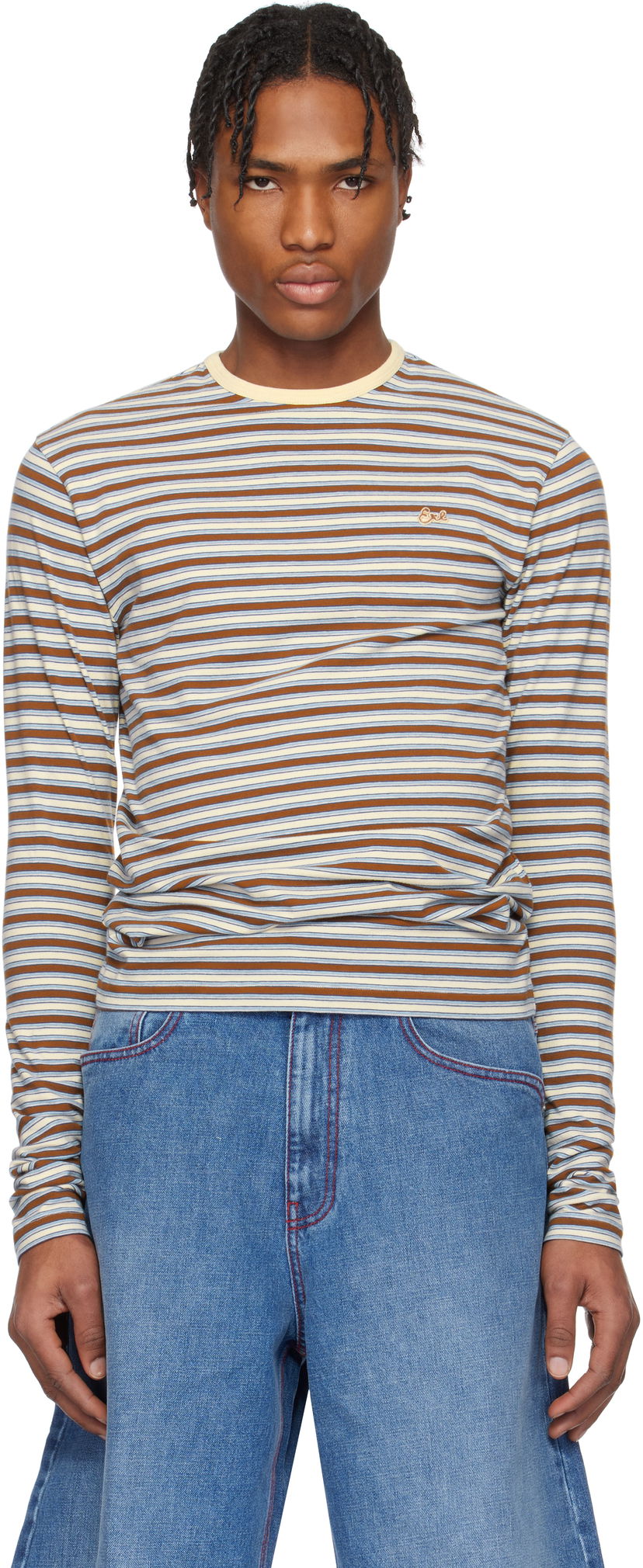 Majica ERL ERL Striped Long Sleeve T-Shirt Večbarvna | ERL10T010