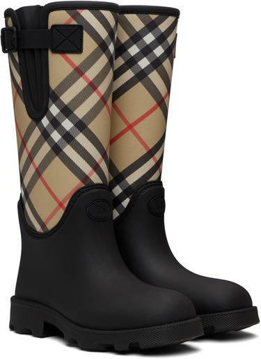 Superge in čevlji Burberry Burberry Marsh Stamp High Rubber Boots Črna | 8111644, 3
