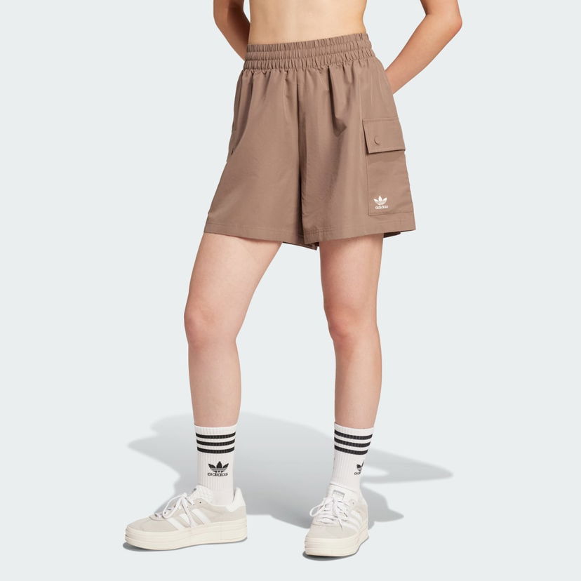 Kratke hlače adidas Performance Essentials Woven High-Waist Cargo Shorts Rjava | JD0790