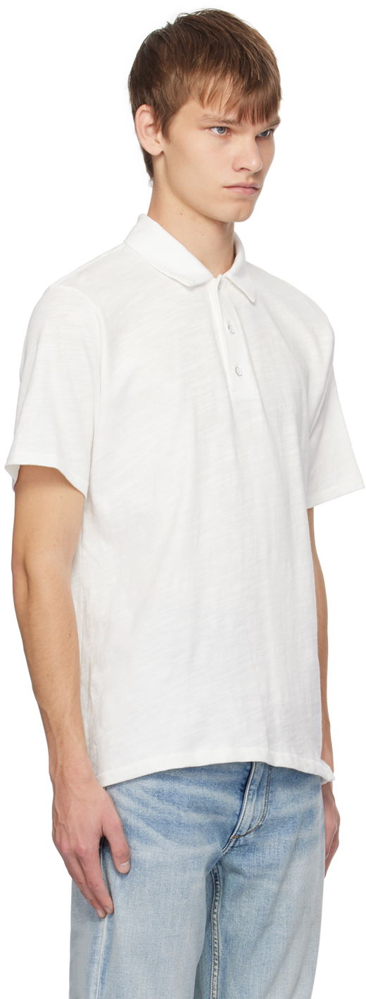 Polo majica rag & bone Flame Polo Bela | MBC23FT012CA12, 1