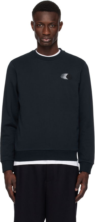 Pleteni pulover Moncler Moncler Faded Logo Cotton Sweatshirt Mornarica | K10918G00039809KR, 0