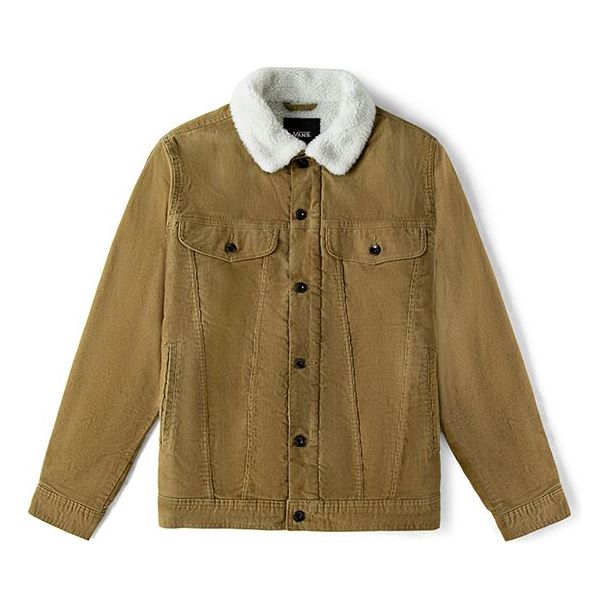 Jakna Vans Corduroy Jacket with Sherpa Collar Rjava | VN0A4RQMDZ9