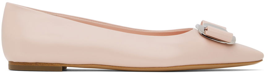 Obleke FERRAGAMO Salvatore Ferragamo Zea Ballerina Flats Bež | 01H585 - 768696, 0