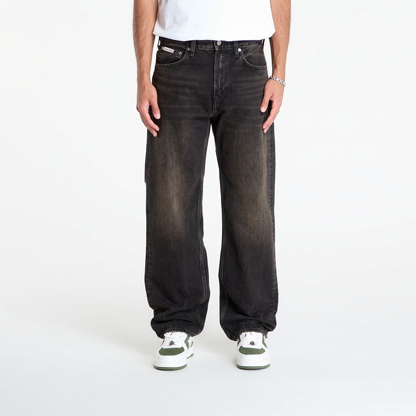 Kavbojke CALVIN KLEIN Calvin Klein Jeans 90S Straight Espress Pants W35/L32 Črna | LV04RD724G 01G