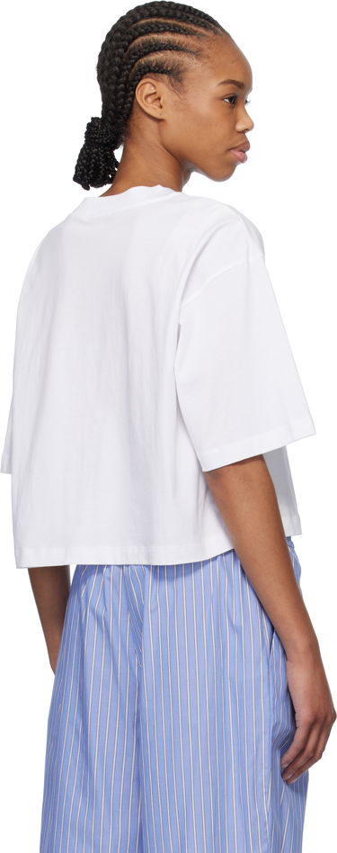 Krop-top Marni Marni Daisy Garden Print Cropped T-Shirt Bela | THJE0333P4 USCX40, 2