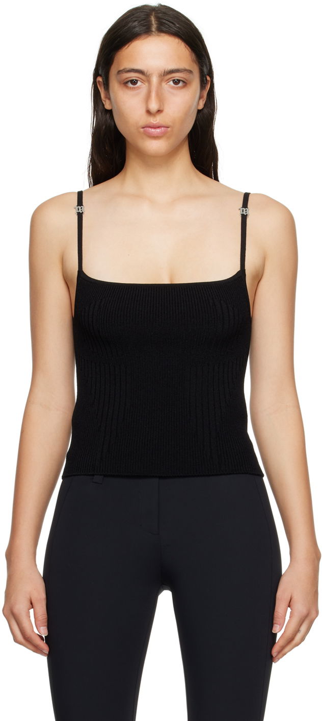 Majica brez rokavov MISBHV Square Neck Ribbed Camisole with Metallic Strap Details Črna | 231W151