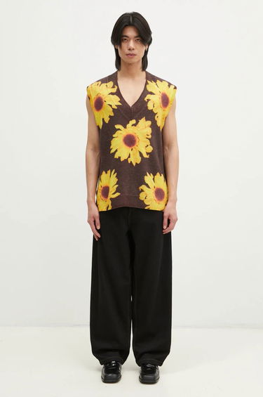 Pleteni pulover JW Anderson Printed Vest Rjava | KW1305-YN0008-685, 4
