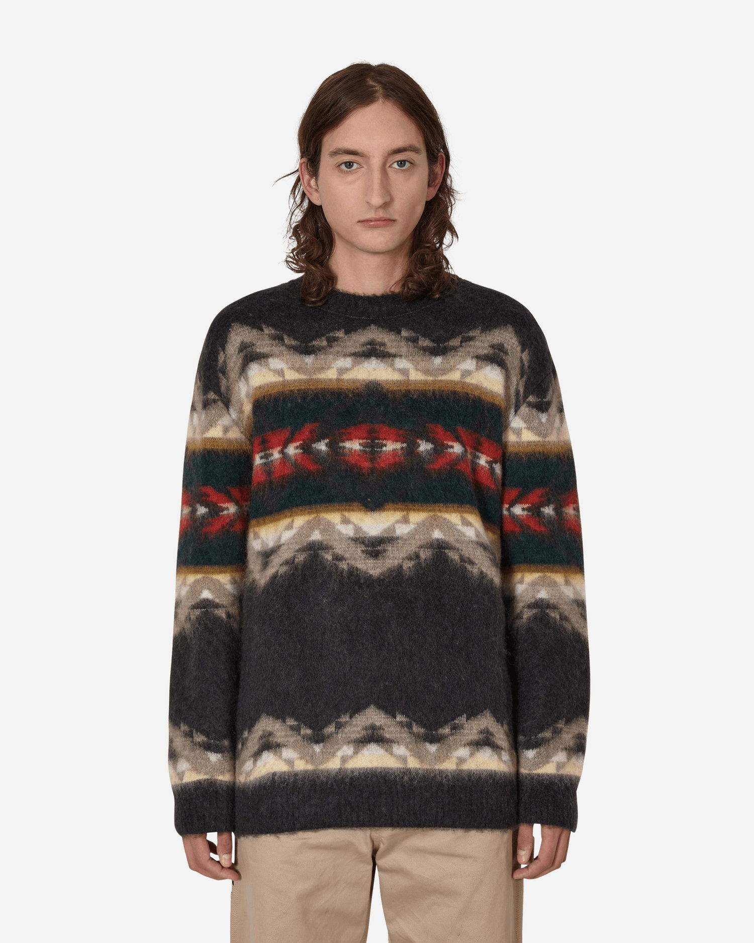 Pleteni pulover Junya Watanabe Pendleton Crewneck Sweater Večbarvna | WJ-N005-W22  1, 1