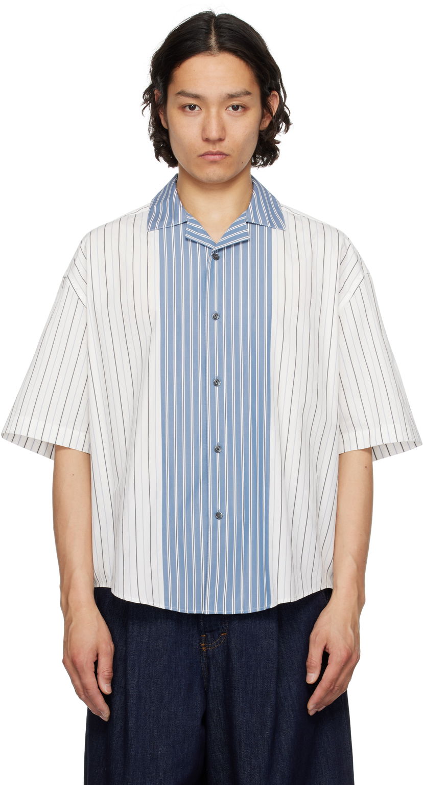 Srajce AMI AMI Paris Short Sleeve Boxy Shirt Modra | HSH286.CO0109