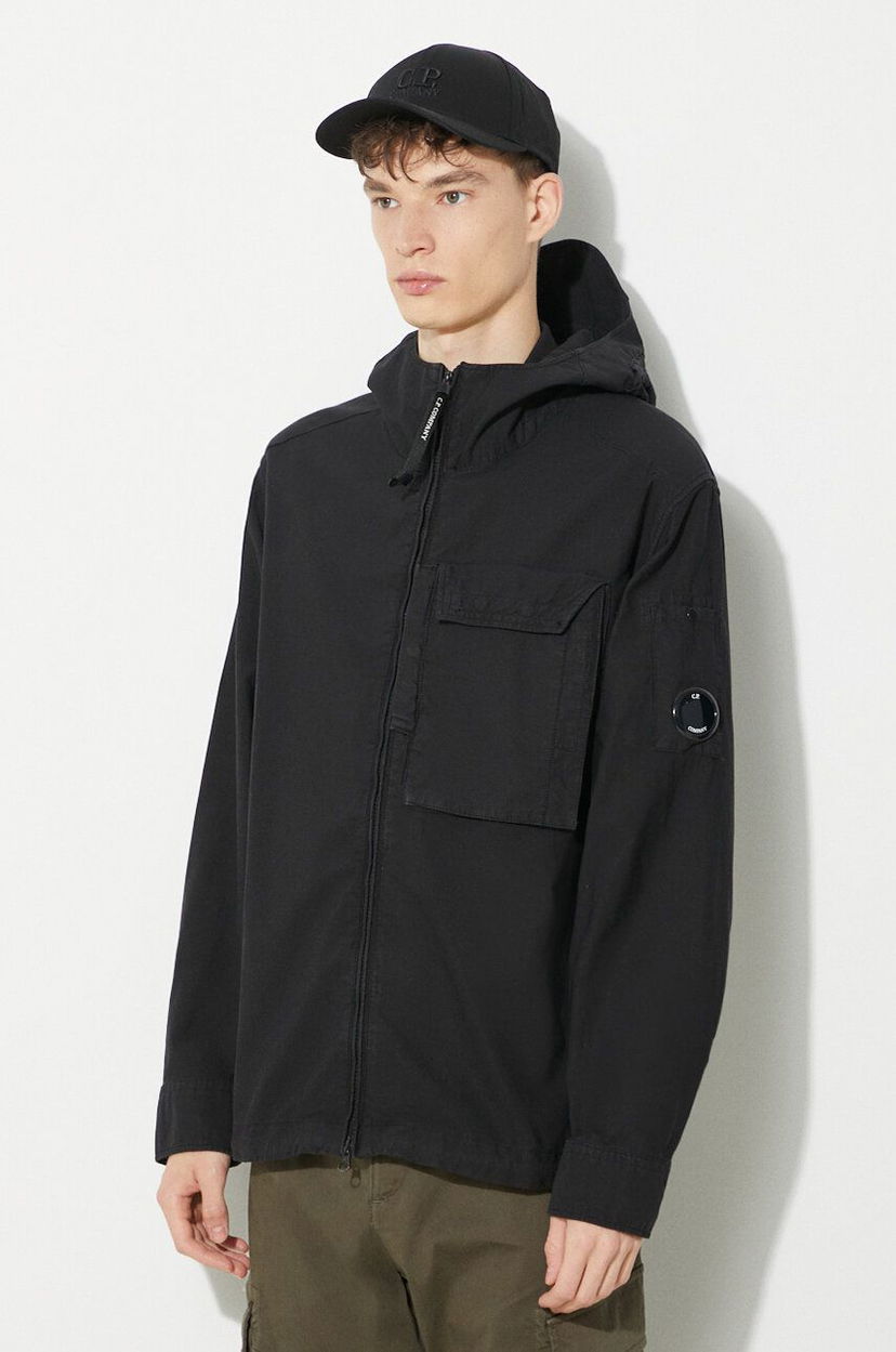 Vetrovka C.P. Company Ottoman Hooded Jacket Črna | 16CMSH156A006406O