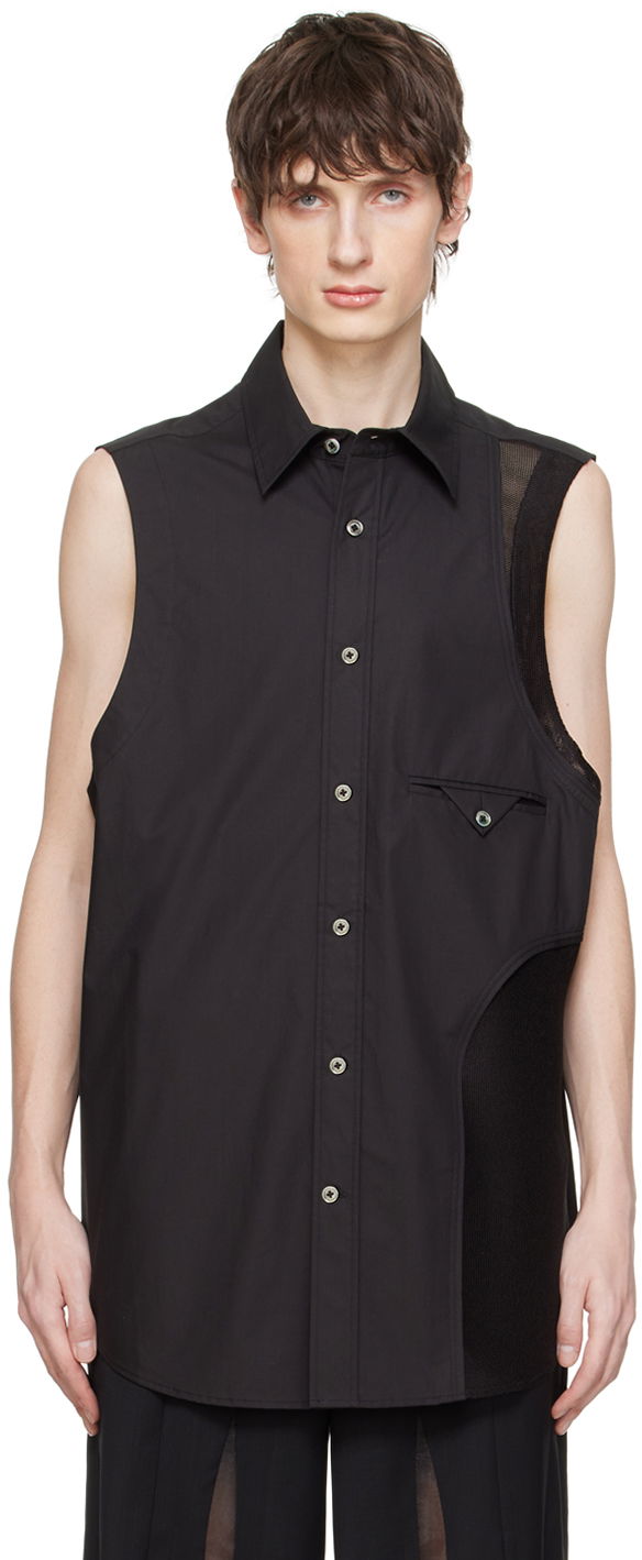 Srajce Feng Chen Wang Feng Chen Wang Sleeveless Shirt Črna | FUS17SR08