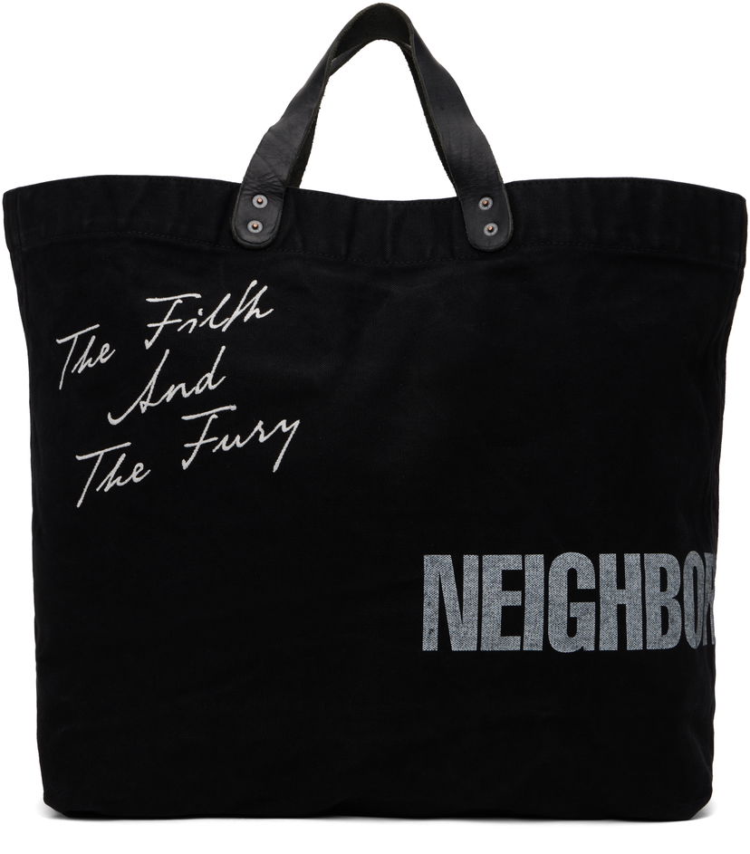 Tote bag Neighborhood Washed Canvas Tote Bag Črna | 242TQNH-CG01
