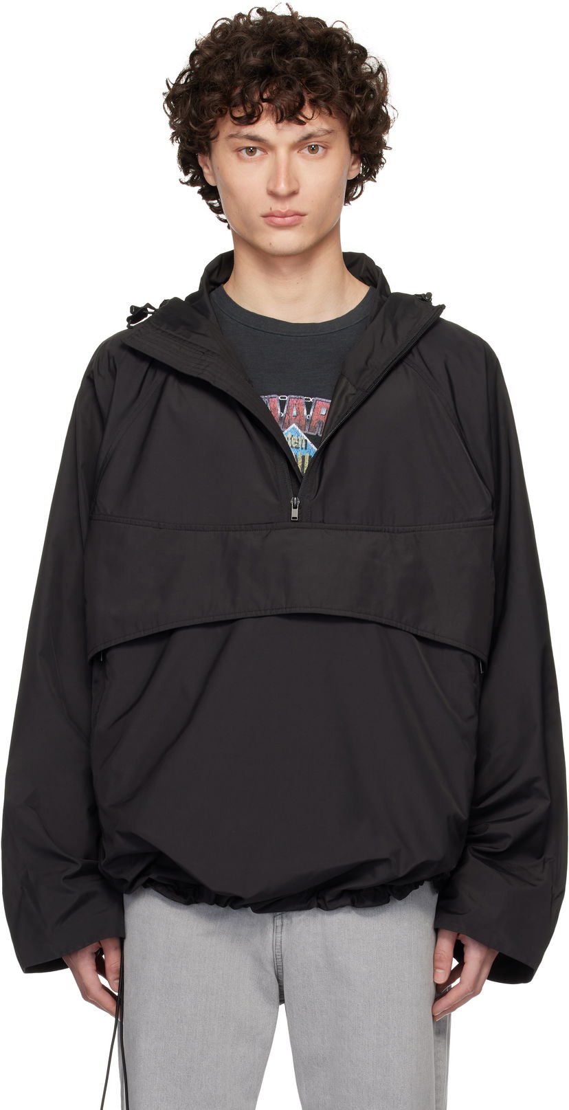 Dežni plašč 1017 ALYX 9SM ALYX 9SM Poly Pullover Windbreaker Jacket Črna | AAMOU0533FA01