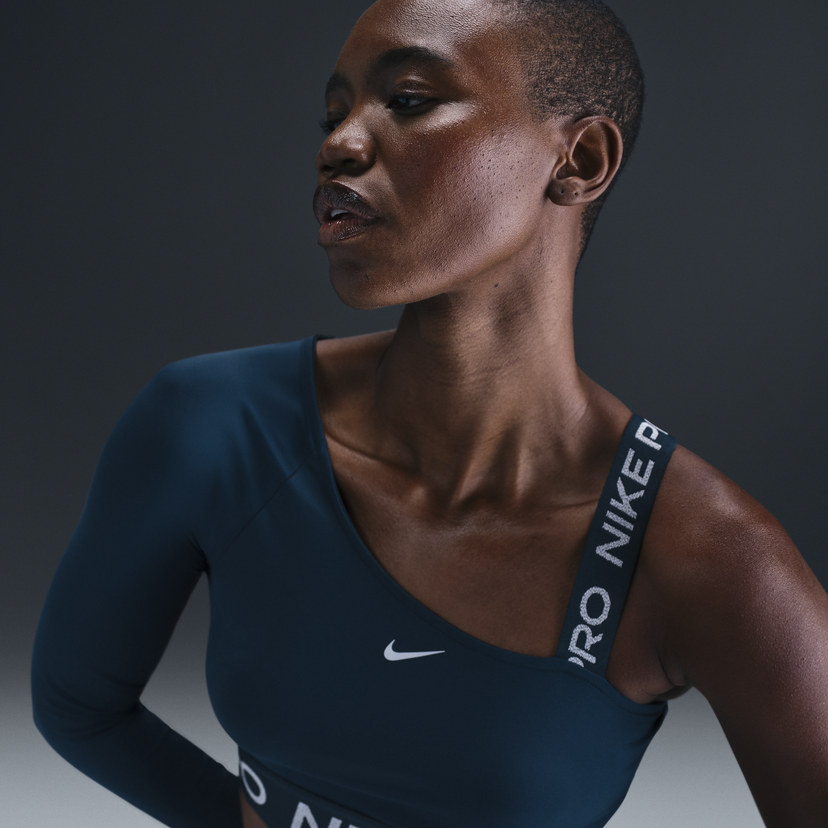 Krop-top Nike Asymmetric Dri-FIT Top Modra | FV8100-478