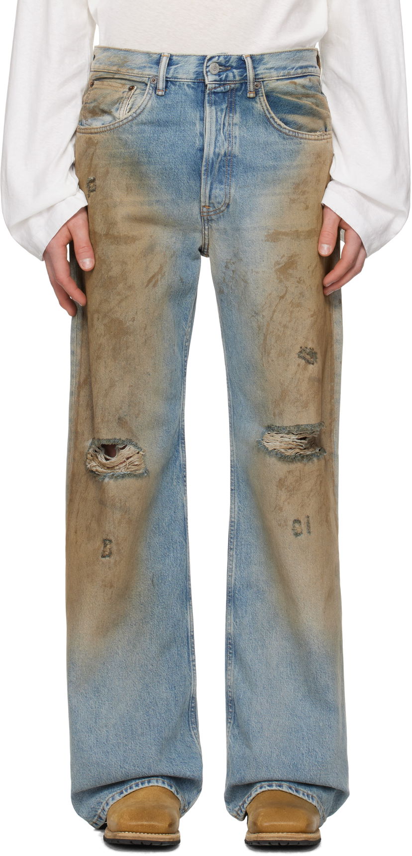 Kavbojke Acne Studios Acne Studios Loose Fit 2021M Jeans Modra | B00403-