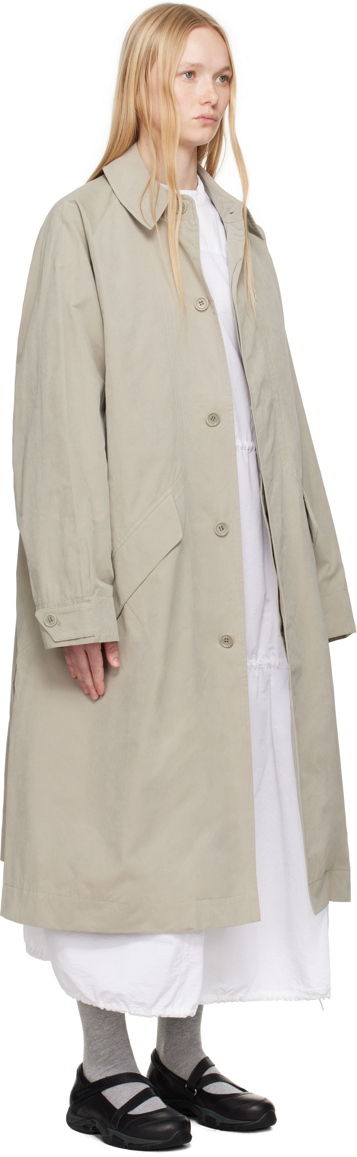 Trenčkot YMC YMC Tyrell Trench Coat Bež | Q0YAA, 1