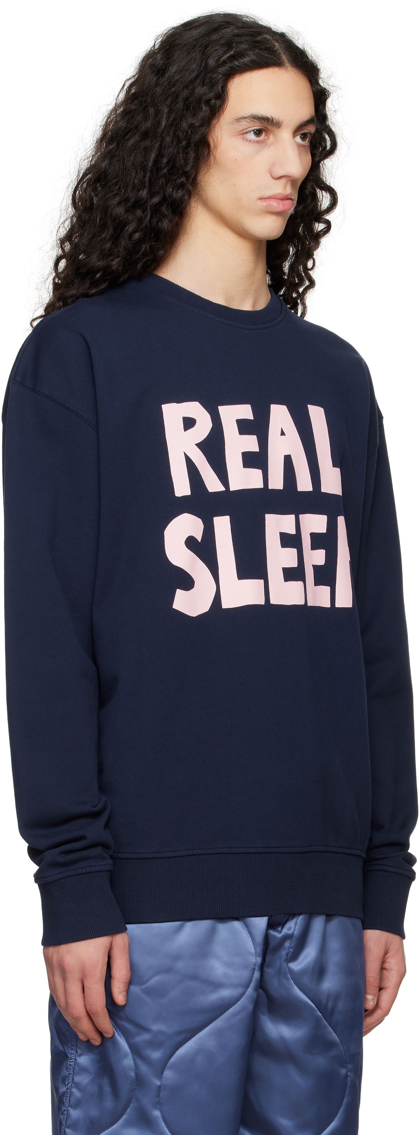 Pulover JW Anderson JW Anderson 'Real Sleep' Sweatshirt Mornarica | JW0219-PG1632, 1