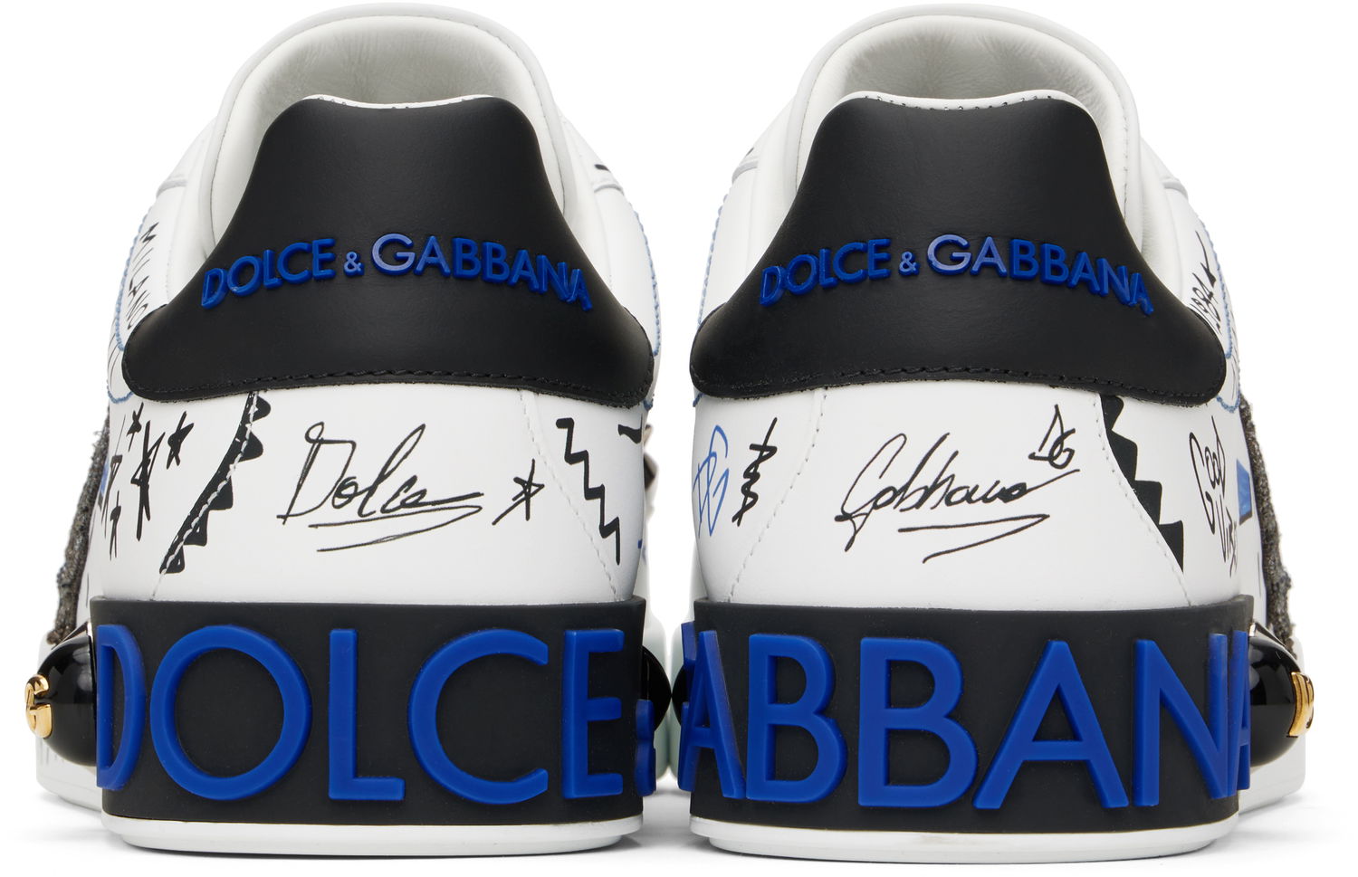 Superge in čevlji Dolce & Gabbana White Portofino Embroidery & Studs Sneakers Večbarvna | CS1772AH494, 1