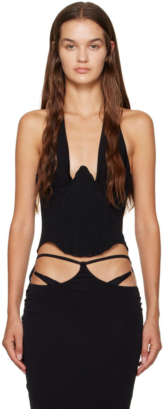 Obleke Miaou Miaou Ari Corset Top Črna | 7088VC2BLK